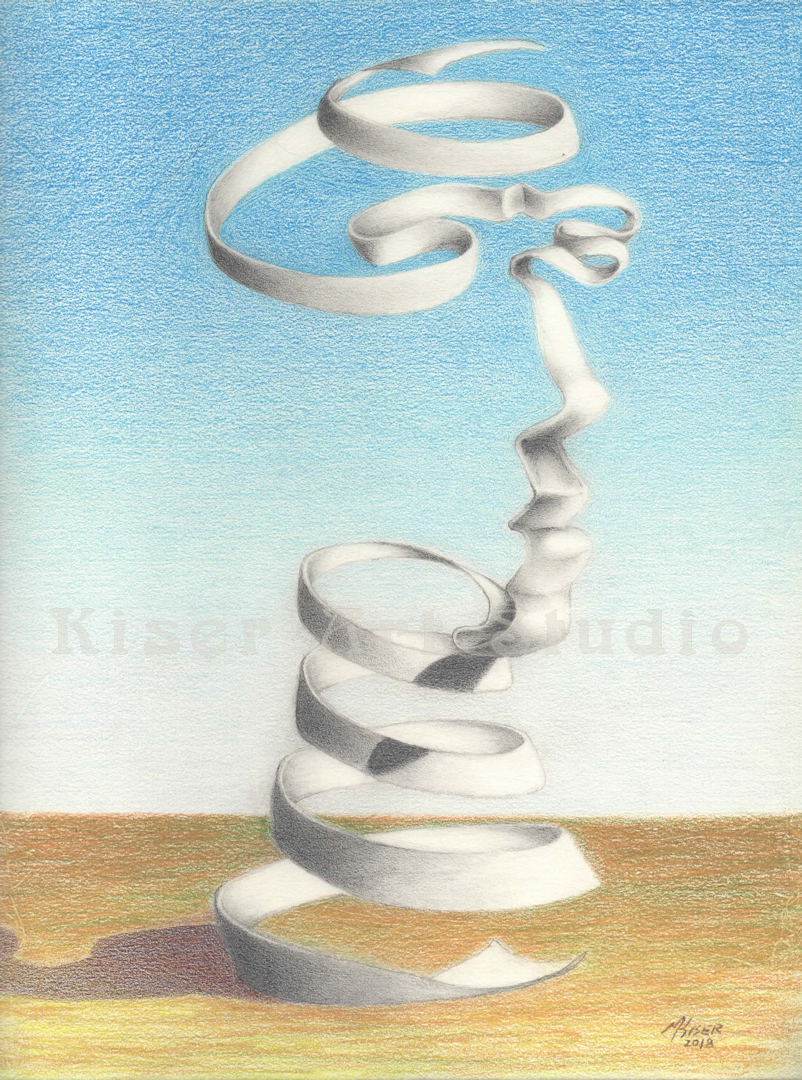 Prismacolor pencil drawing, Facing Springs, by Marty Kiser